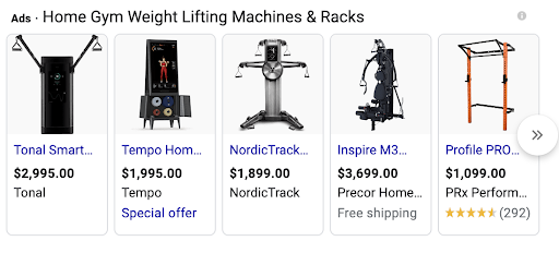 Product Listing Ads SERP Feature