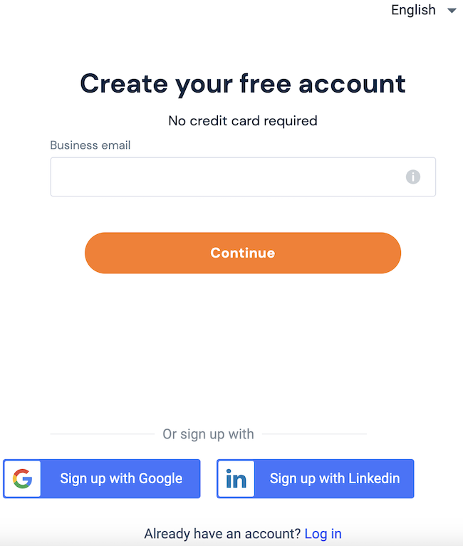 Create a free Similarweb account