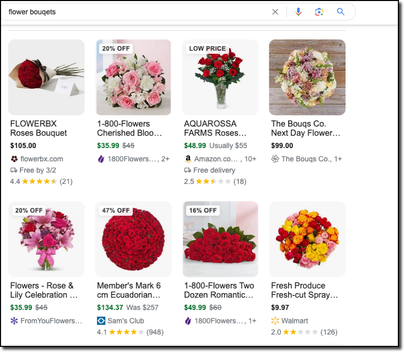 Google Products Grid Serp Feature