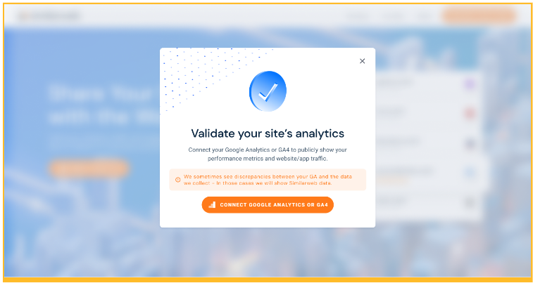 Connect GA4 to Similarweb