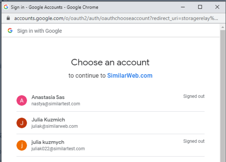 Choose an account