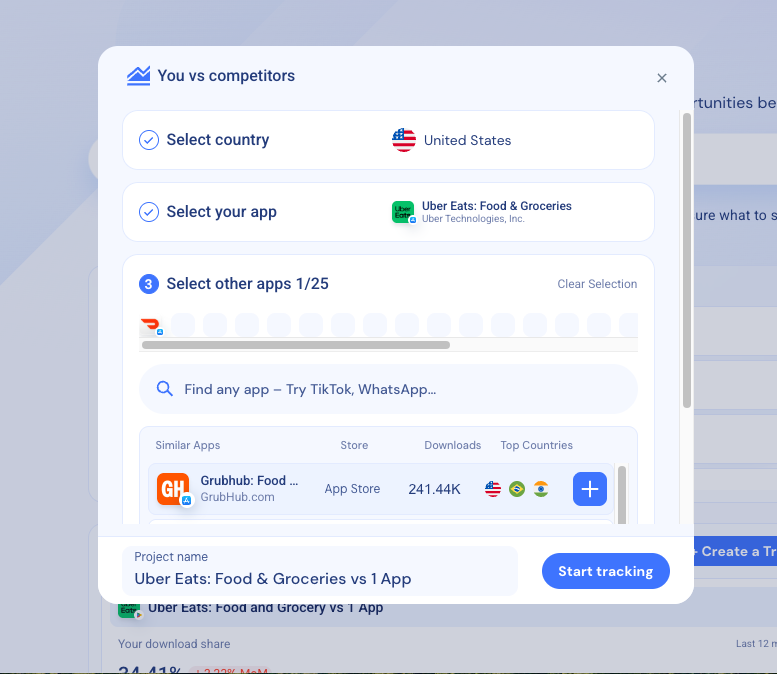 Select Competitor Apps
