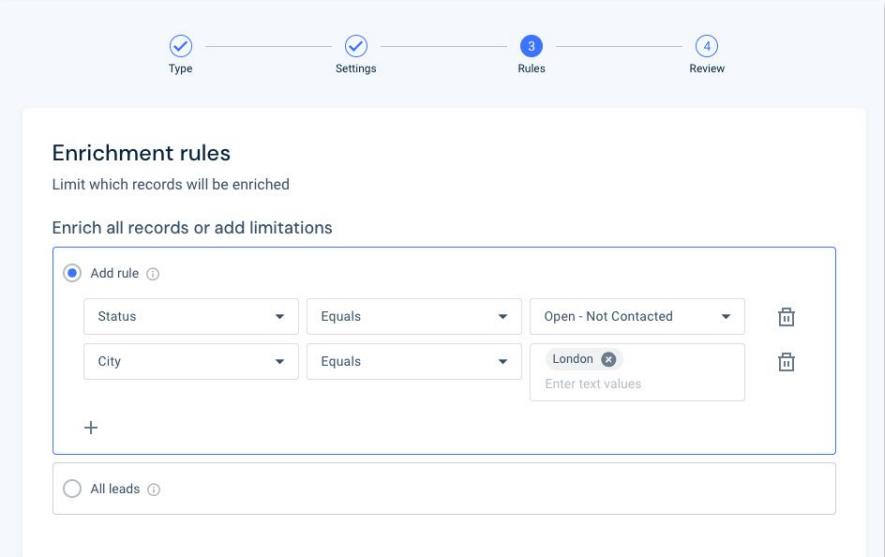 Enrichment Rules