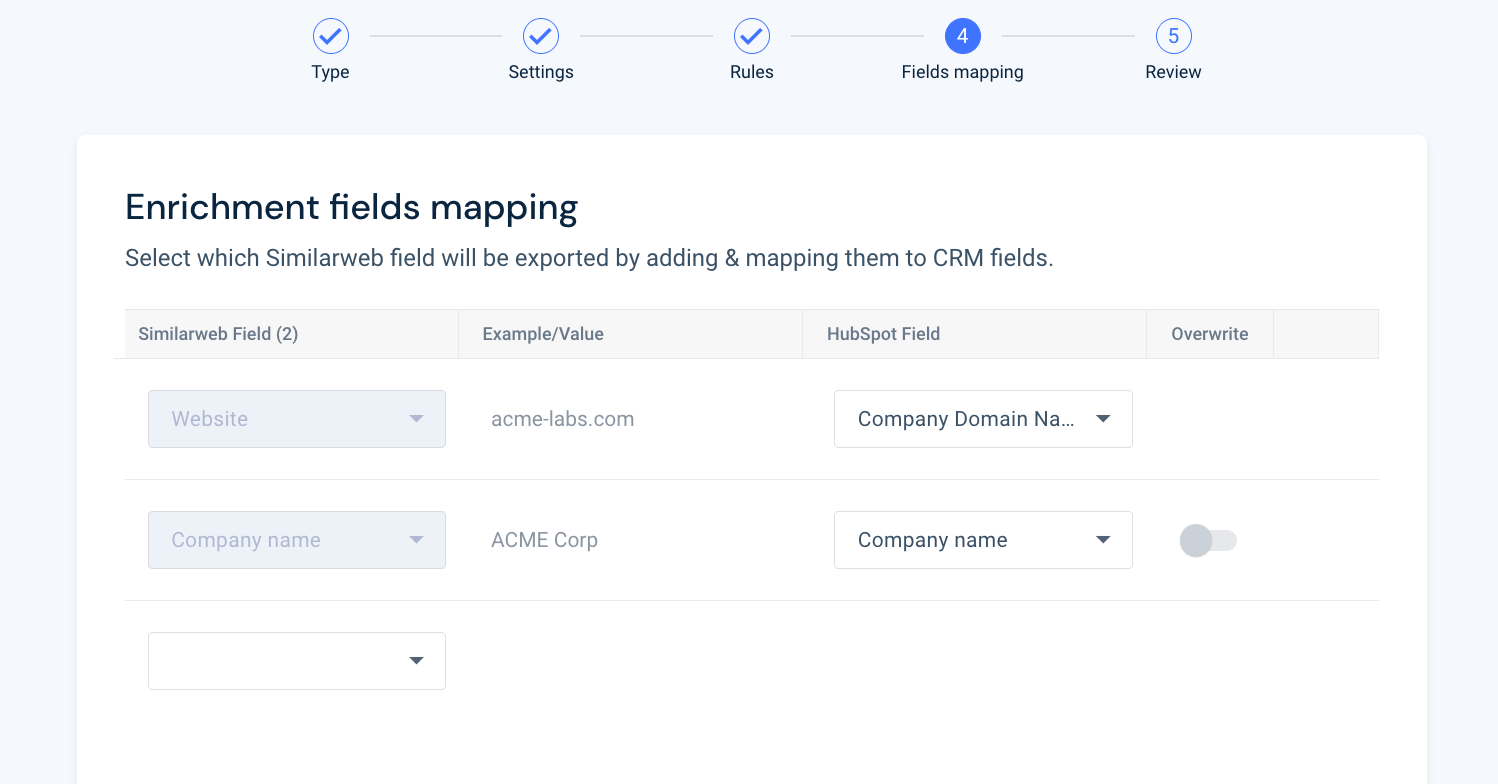 Field Mapping