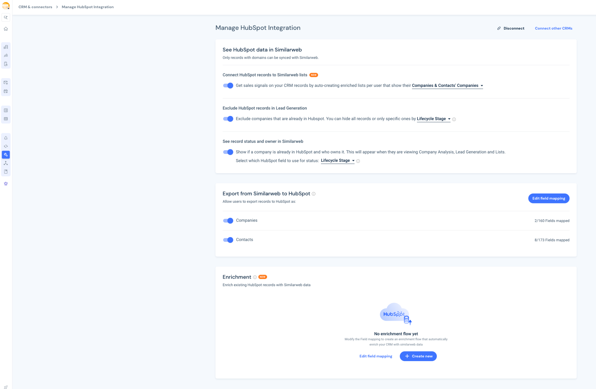  integration settings