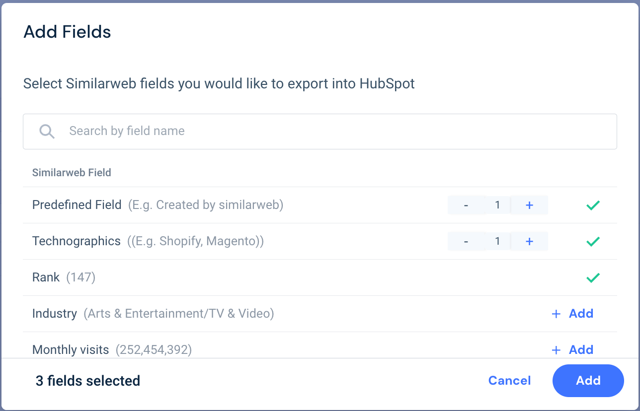 add fields