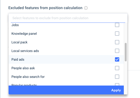 configure your position calculation